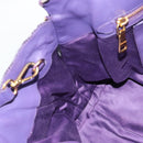 Miu Miu Hand Bag Leather 2way Purple Gold Auth BA13576V-22