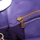 Miu Miu Hand Bag Leather 2way Purple Gold Auth BA13576V-23