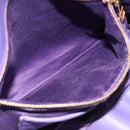 Miu Miu Hand Bag Leather 2way Purple Gold Auth BA13576V-24