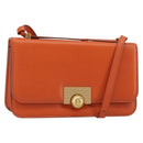 BOTTEGA VENETA Shoulder Bag Leather Orange Gold Auth BA13577V-1
