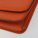 BOTTEGA VENETA Shoulder Bag Leather Orange Gold Auth BA13577V-9