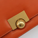 BOTTEGA VENETA Shoulder Bag Leather Orange Gold Auth BA13577V-17