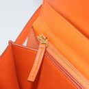 BOTTEGA VENETA Shoulder Bag Leather Orange Gold Auth BA13577V-22
