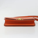 BOTTEGA VENETA Shoulder Bag Leather Orange Gold Auth BA13577V-5