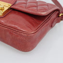 Miu Miu Shoulder Bag Leather Red Gold Auth BA13578A-9
