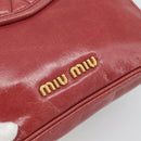 Miu Miu Shoulder Bag Leather Red Gold Auth BA13578A-17