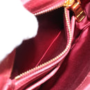 Miu Miu Shoulder Bag Leather Red Gold Auth BA13578A-23