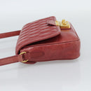 Miu Miu Shoulder Bag Leather Red Gold Auth BA13578A-3