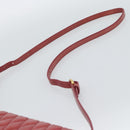 Miu Miu Shoulder Bag Leather Red Gold Auth BA13578A-8