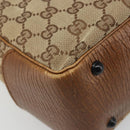 GUCCI GG Canvas Bamboo Tote Bag Beige 112526 Auth BA13579A-12