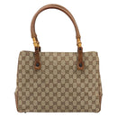 GUCCI GG Canvas Bamboo Tote Bag Beige 112526 Auth BA13579A-2