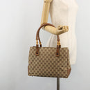 GUCCI GG Canvas Bamboo Tote Bag Beige 112526 Auth BA13579A-26