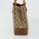 GUCCI GG Canvas Bamboo Tote Bag Beige 112526 Auth BA13579A-4