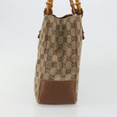 GUCCI GG Canvas Bamboo Tote Bag Beige 112526 Auth BA13579A-5