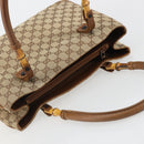 GUCCI GG Canvas Bamboo Tote Bag Beige 112526 Auth BA13579A-7