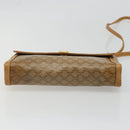 CELINE Macadam Canvas Shoulder Bag PVC Beige Gold Auth BA13580-6