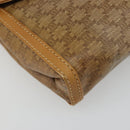 CELINE Macadam Canvas Shoulder Bag PVC Beige Gold Auth BA13580-16