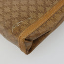 CELINE Macadam Canvas Shoulder Bag PVC Beige Gold Auth BA13580-9