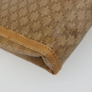 CELINE Macadam Canvas Shoulder Bag PVC Beige Gold Auth BA13580-17