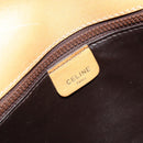 CELINE Macadam Canvas Shoulder Bag PVC Beige Gold Auth BA13580-20