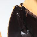 CELINE Macadam Canvas Shoulder Bag PVC Beige Gold Auth BA13580-22