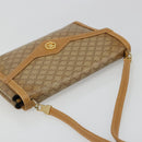 CELINE Macadam Canvas Shoulder Bag PVC Beige Gold Auth BA13580-7