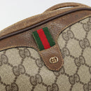 GUCCI GG Supreme Web Sherry Line Bag PVC Beige Gold 007 58 6112 Auth BA13581-18