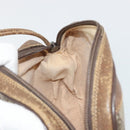 GUCCI GG Supreme Web Sherry Line Bag PVC Beige Gold 007 58 6112 Auth BA13581-19