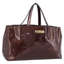 LOUIS VUITTON Monogram Vernis Wilshire PM Hand Bag Amarante M93641 Auth BA13584-1