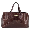 LOUIS VUITTON Monogram Vernis Wilshire PM Hand Bag Amarante M93641 Auth BA13584-13