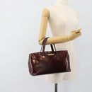 LOUIS VUITTON Monogram Vernis Wilshire PM Hand Bag Amarante M93641 Auth BA13584-23