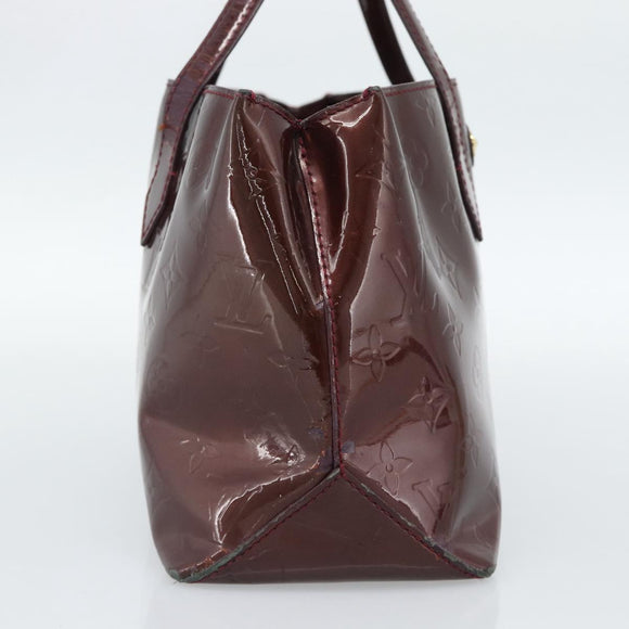 LOUIS VUITTON Monogram Vernis Wilshire PM Hand Bag Amarante M93641 Auth BA13584