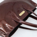 LOUIS VUITTON Monogram Vernis Wilshire PM Hand Bag Amarante M93641 Auth BA13584-6