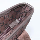 GUCCI GG Canvas Tote Bag Nylon Brown Silver 180450 Auth BA13588A-14