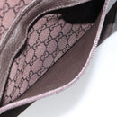 GUCCI GG Canvas Tote Bag Nylon Brown Silver 180450 Auth BA13588A-21