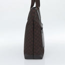 GUCCI GG Canvas Tote Bag Nylon Brown Silver 180450 Auth BA13588A-4