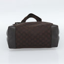 GUCCI GG Canvas Tote Bag Nylon Brown Silver 180450 Auth BA13588A-9