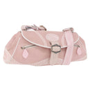 Christian Dior Trotter Canvas Shoulder Bag Pink Silver Auth BA13589A-1