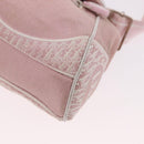Christian Dior Trotter Canvas Shoulder Bag Pink Silver Auth BA13589A-15