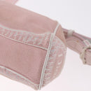 Christian Dior Trotter Canvas Shoulder Bag Pink Silver Auth BA13589A-17