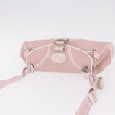 Christian Dior Trotter Canvas Shoulder Bag Pink Silver Auth BA13589A-6