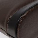BURBERRY Hand Bag Leather Dark Brown Gold Auth BA1359-16