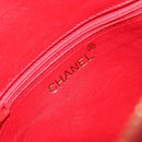 CHANEL Matelasse Chain Shoulder Bag Suede Red Gold CC Auth BA13590A-16