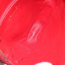 CHANEL Matelasse Chain Shoulder Bag Suede Red Gold CC Auth BA13590A-17