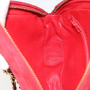 CHANEL Matelasse Chain Shoulder Bag Suede Red Gold CC Auth BA13590A-19