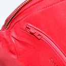 CHANEL Matelasse Chain Shoulder Bag Suede Red Gold CC Auth BA13590A-20
