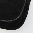 CHANEL Matelasse Chain Hand Bag Suede Black Gold CC Auth BA13591-14