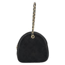 CHANEL Matelasse Chain Hand Bag Suede Black Gold CC Auth BA13591-13
