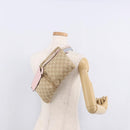 GUCCI GG Canvas Waist Bag Beige Gold 28566 Auth BA13592A-26
