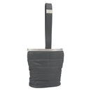 CHANEL Hand Pouch Choco Bar Hand Bag Nylon Gray Silver CC Auth BA13593A-1